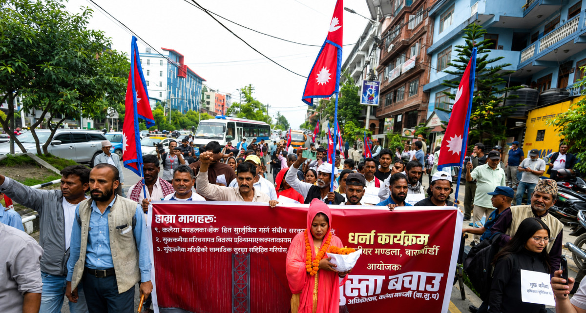 सुस्ता बचाउ अभियानको धर्ना (तस्बिरहरु)