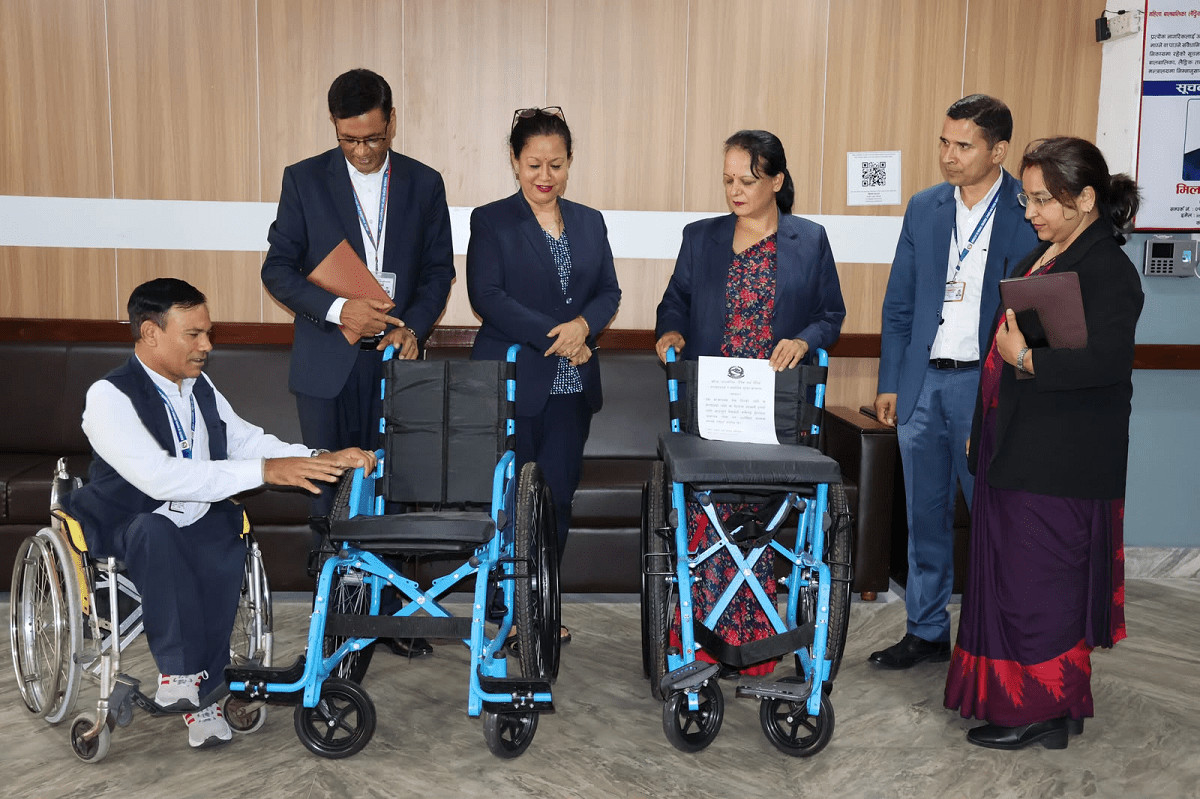 अब मन्त्रालय परिसरमै ह्विलचेयर सेवा उपलब्ध