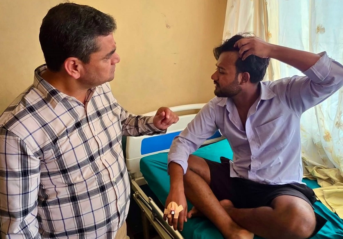 महामन्त्री पौडेलले टिचिङ अस्पताल पुगेर भेटे माजिद अन्सारी
