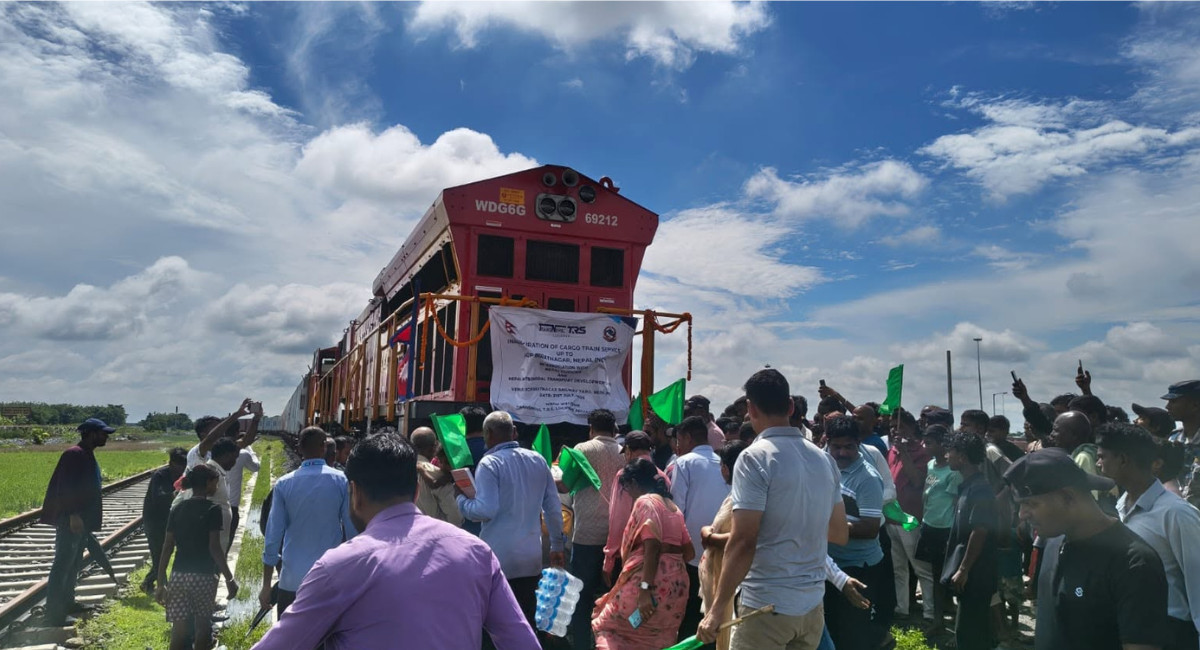 भन्सार विन्दुमा मालवाहक रेलबाट बस्तु आयात हुन थाले, ढुवानी खर्चमा उल्लेखनीय बचत