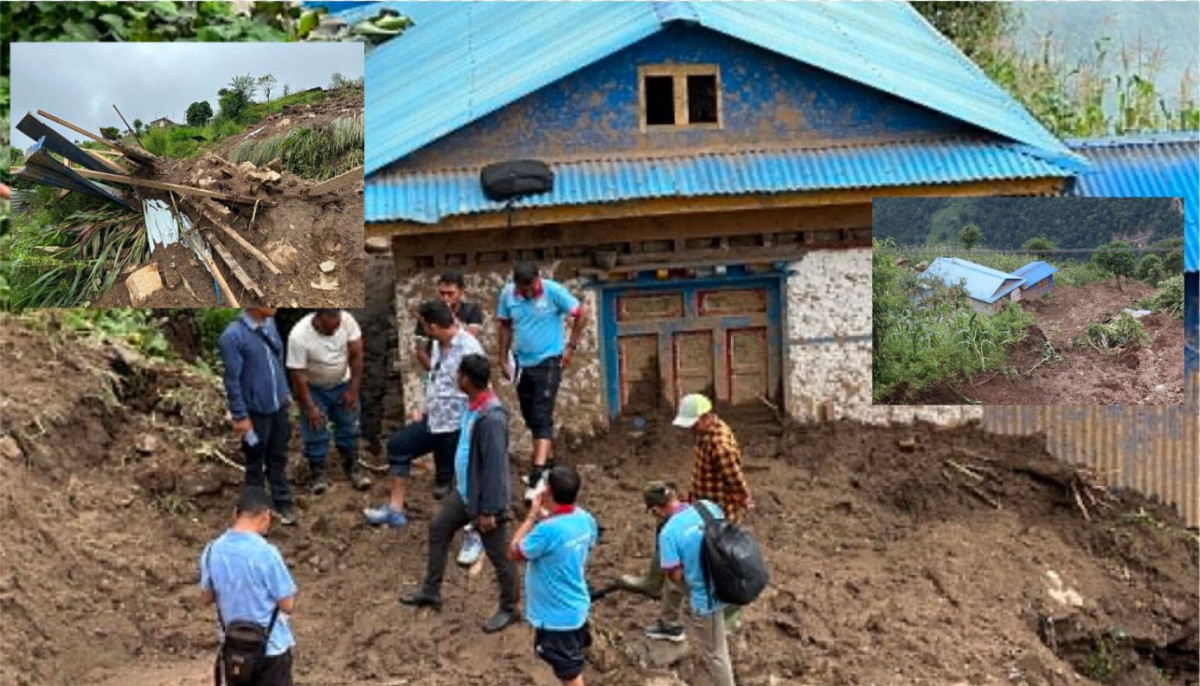 दोलखामा पहिरो जादाँ सात घर बगायो, एकजना बेपत्ता