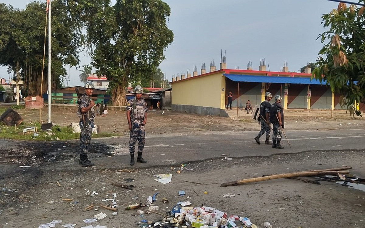 सुनसरी झडपपछि कप्तानगञ्जमा थप सुरक्षा परिचालन, निगरानीका लागि ड्रोन प्रयोग