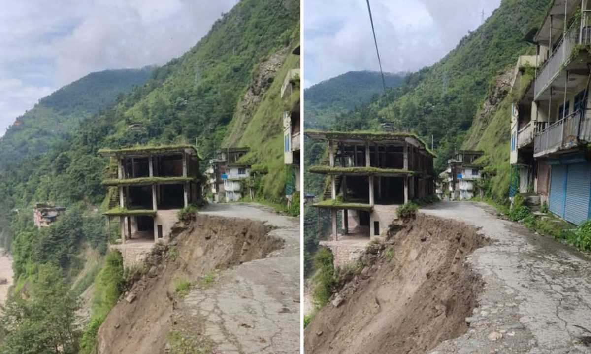 अरनिको राजमार्ग अवरुद्ध, लिपिङमा पहिरो खस्दा चीन नाका जाने सडक ठप्प