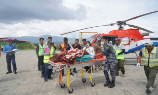 रसुवा बाढीका १३ घाइते हेलिकप्टरबाट काठमाडौं ल्याइयो  (नामसहित)