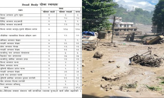 भोटेकोशी–त्रिशूली बाढीमा ४८९ शव फेला, ३९३ जनाको सनाखत हुन बाँकी