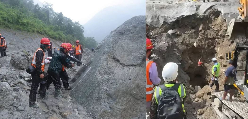 बाढीको पाँचौँ दिनसम्म पनि जलविद्युत् आयोजनाको सुरुङभित्रै छन् फसेका ६ सय