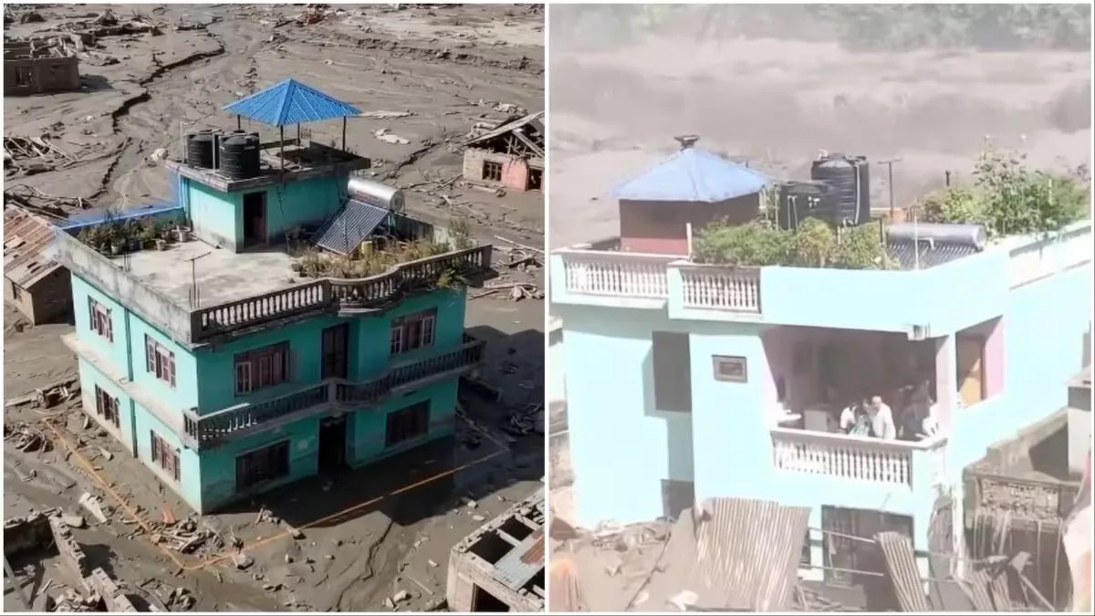 बाढीको भेलमा चट्टान बनेर उभिएको त्यो ‘चमत्कारिक हरियो घर’