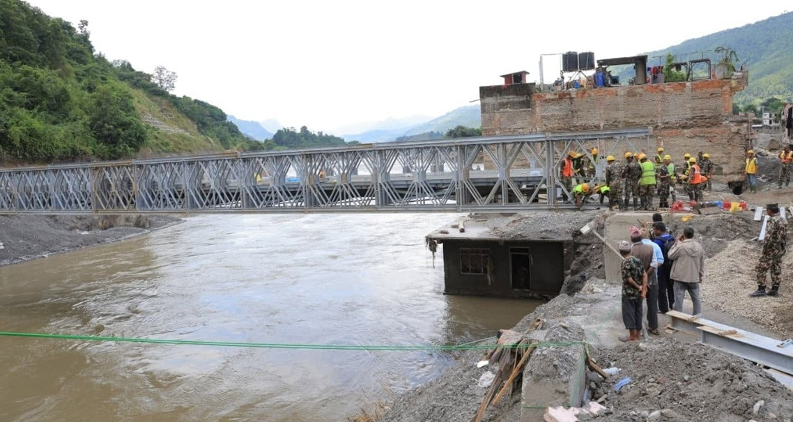 नुवाकोटको तादि खोलाको बेली ब्रिज सम्पन्न  भोली बाट संचालनमा आउने
