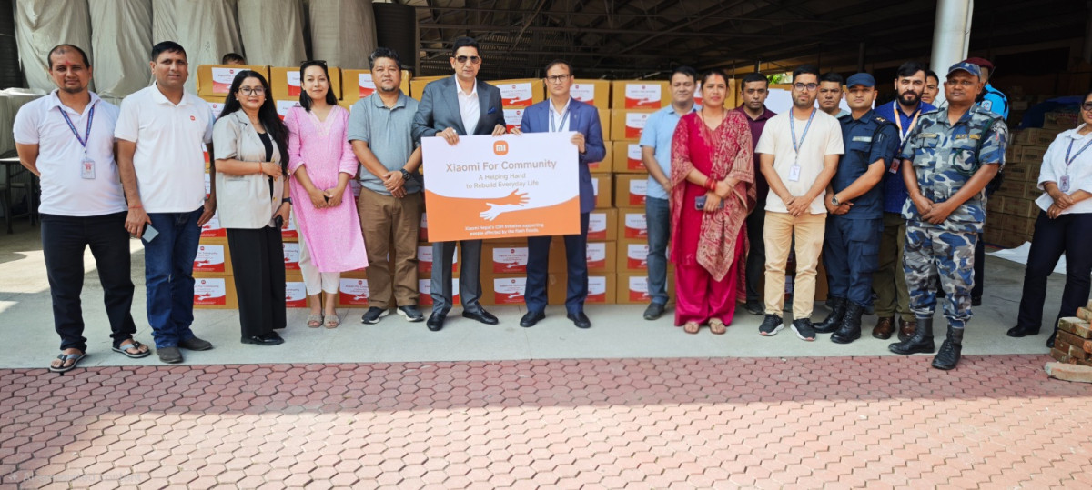 शाओमी नेपालद्वारा बाढीपीडितका लागि अत्यावश्यक घरायसी सामग्रीका सहयोग