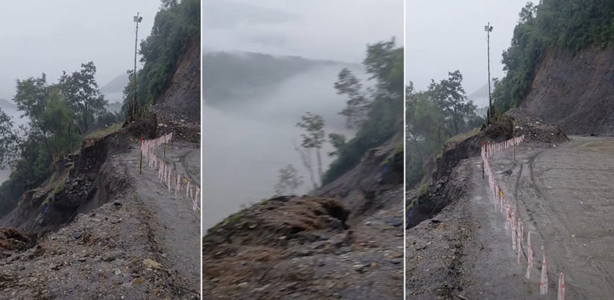 कृष्णभिरमा ग्याबियन वाल भासियो, नयाँ ट्र्याकसमेत जोखिममा