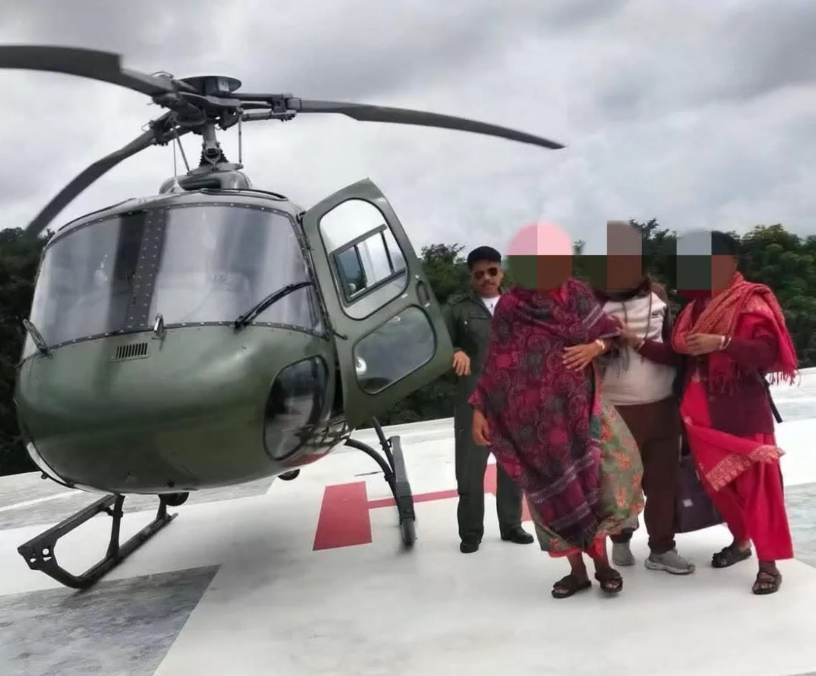 जटिल प्रसूति समस्या भएकी महिलाको हवाई उद्धार