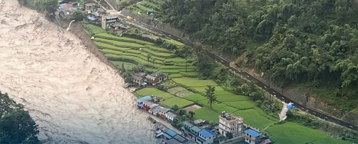 कालीगण्डकीको बहावले पर्वतमा २५ घर बगायो